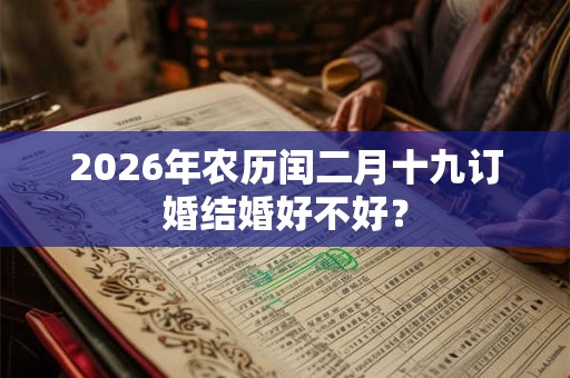 2026年农历闰二月十九订婚结婚好不好？