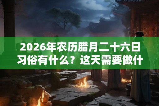 2026年农历腊月二十六日习俗有什么？这天需要做什么？