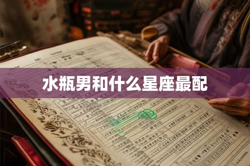 水瓶男和什么星座最配