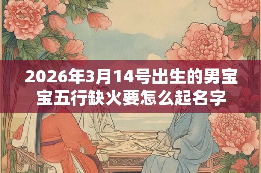 2026年3月14号出生的男宝宝五行缺火要怎么起名字