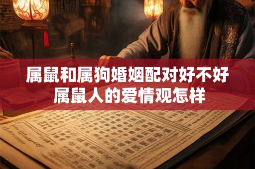 属鼠和属狗婚姻配对好不好 属鼠人的爱情观怎样