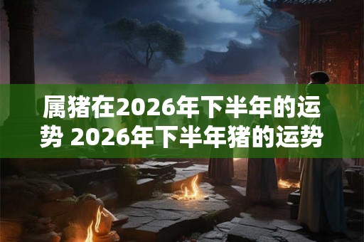 属猪在2026年下半年的运势 2026年下半年猪的运势如何