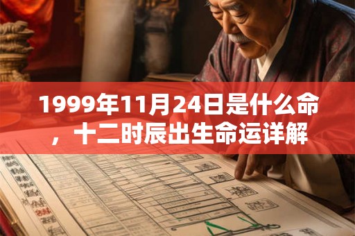 1999年11月24日是什么命,十二时辰出生命运详解 1999年11月24日是什么命,十二时辰出生命运详解