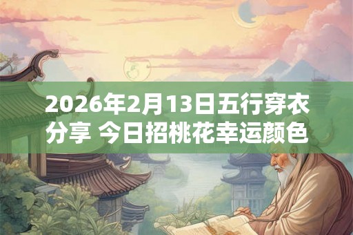 2026年2月13日五行穿衣分享 今日招桃花幸运颜色