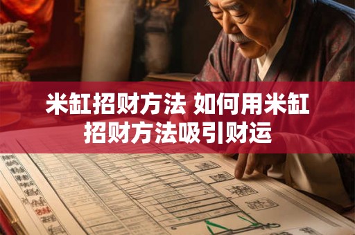 米缸招财方法 如何用米缸招财方法吸引财运