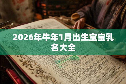2026年牛年1月出生宝宝乳名大全