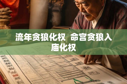 流年贪狼化权  命宫贪狼入庙化权
