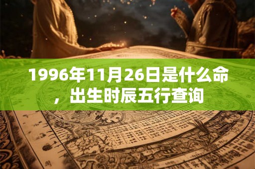 1996年11月26日是什么命，出生时辰五行查询