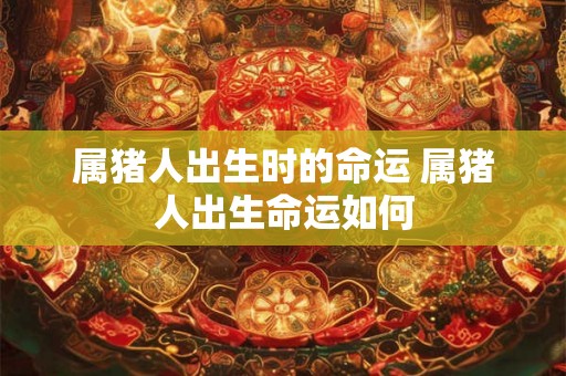属猪人出生时的命运 属猪人出生命运如何