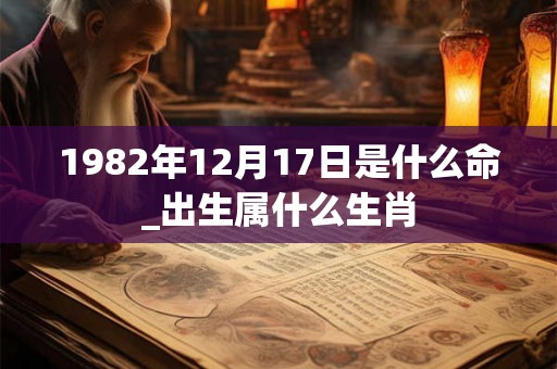 1982年12月17日是什么命_出生属什么生肖 1982年12月17日是什么命_出生属什么生肖