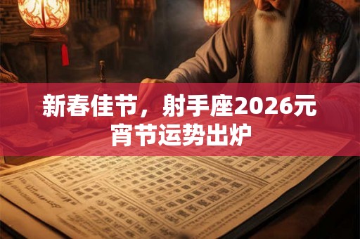 新春佳节，射手座2026元宵节运势出炉