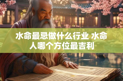 水命最忌做什么行业 水命人哪个方位最吉利