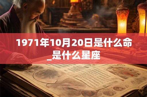 1971年10月20日是什么命_是什么星座