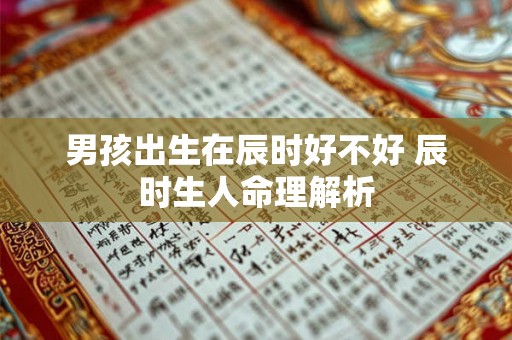 男孩出生在辰时好不好 辰时生人命理解析