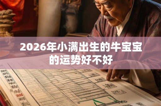 2026年小满出生的牛宝宝的运势好不好