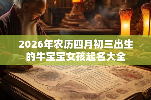 2026年农历四月初三出生的牛宝宝女孩起名大全