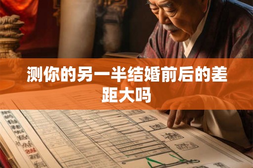 测你的另一半结婚前后的差距大吗