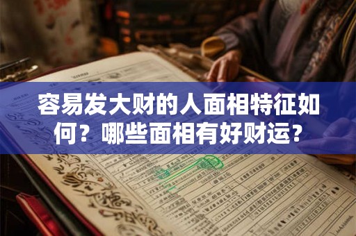 容易发大财的人面相特征如何？哪些面相有好财运？