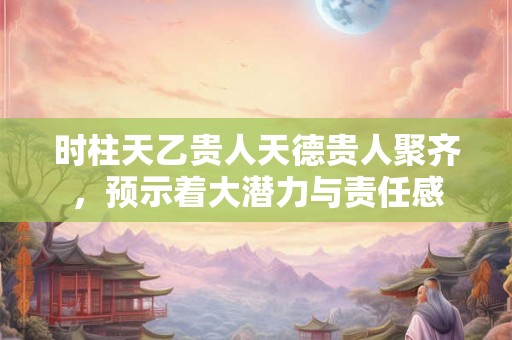 时柱天乙贵人天德贵人聚齐,预示着大潜力与责任感 时柱天乙贵人天德贵人聚齐,预示着大潜力与责任感