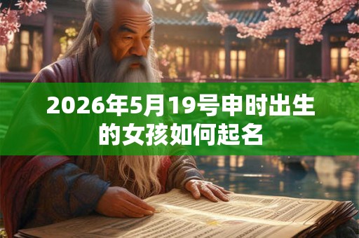 2026年5月19号申时出生的女孩如何起名