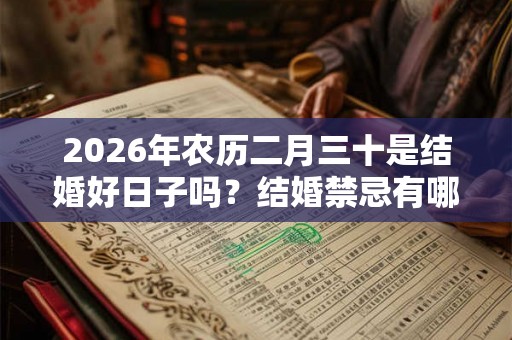 2026年农历二月三十是结婚好日子吗？结婚禁忌有哪些？