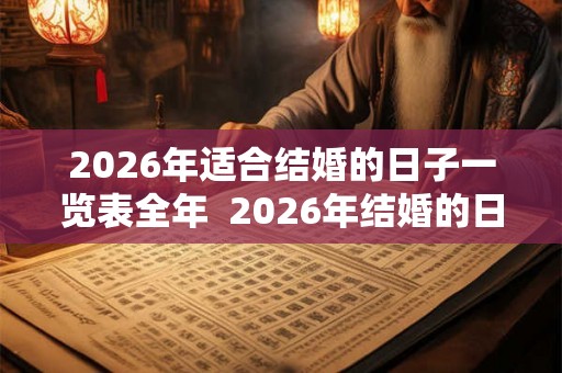 2026年适合结婚的日子一览表全年  2026年结婚的日子
