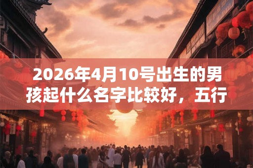 2026年4月10号出生的男孩起什么名字比较好，五行属什么