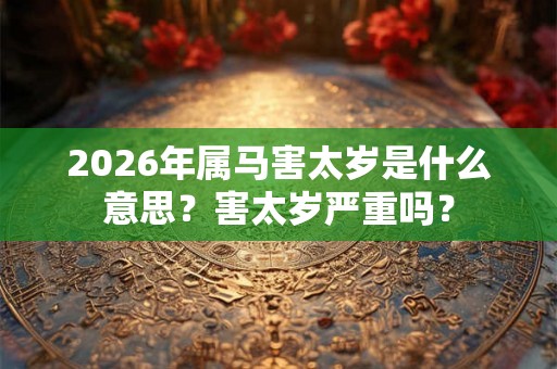 2026年属马害太岁是什么意思？害太岁严重吗？