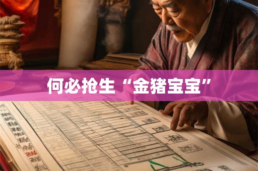 何必抢生“金猪宝宝”