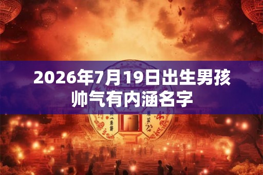 2026年7月19日出生男孩帅气有内涵名字