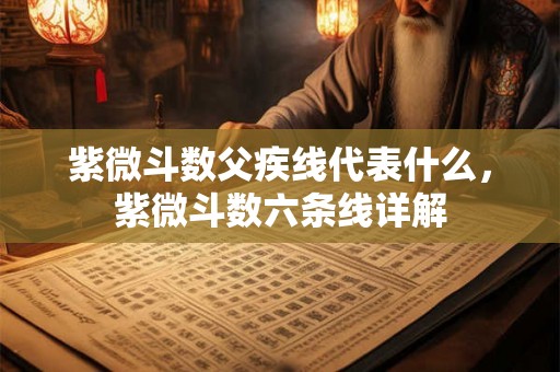 紫微斗数父疾线代表什么，紫微斗数六条线详解