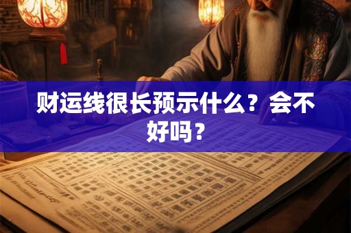 财运线很长预示什么？会不好吗？