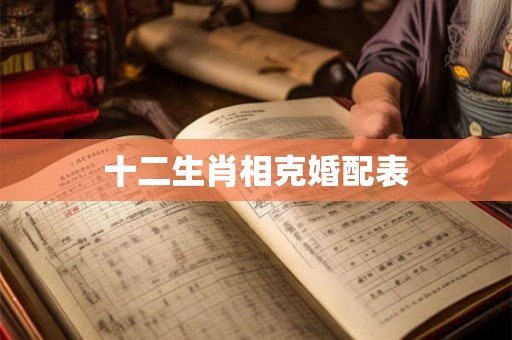 十二生肖相克婚配表