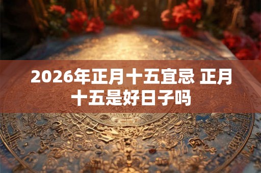 2026年正月十五宜忌 正月十五是好日子吗 2026年正月十五宜忌 正月十五是好日子吗