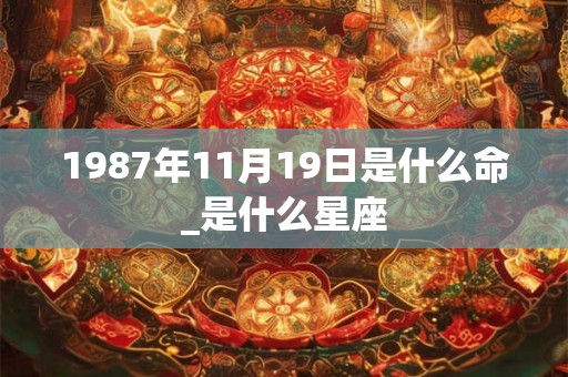 1987年11月19日是什么命_是什么星座