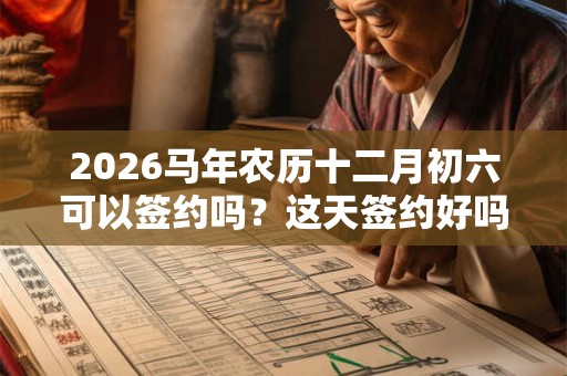 2026马年农历十二月初六可以签约吗？这天签约好吗？