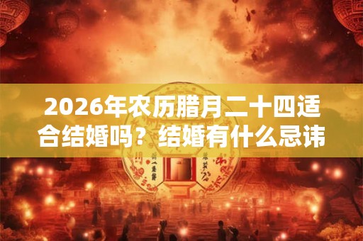 2026年农历腊月二十四适合结婚吗？结婚有什么忌讳？
