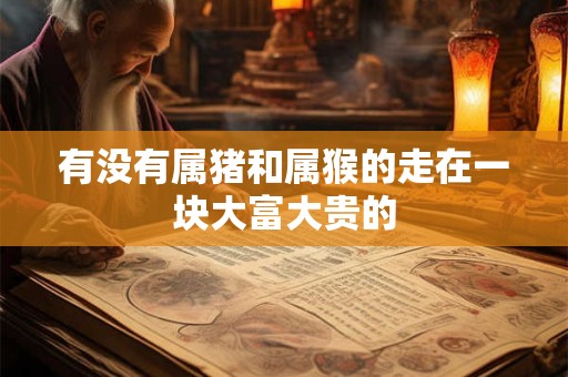 有没有属猪和属猴的走在一块大富大贵的