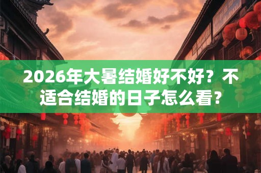 2026年大暑结婚好不好？不适合结婚的日子怎么看？