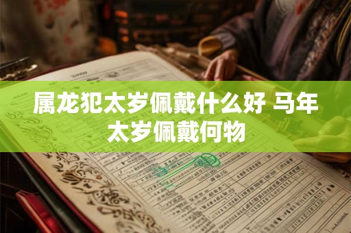 属龙犯太岁佩戴什么好 马年太岁佩戴何物