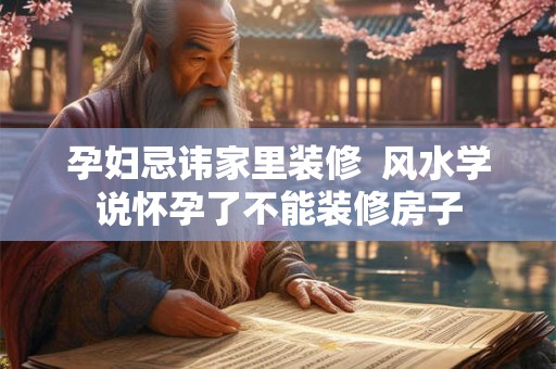 孕妇忌讳家里装修  风水学说怀孕了不能装修房子