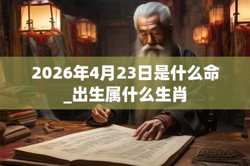 2026年4月23日是什么命_出生属什么生肖