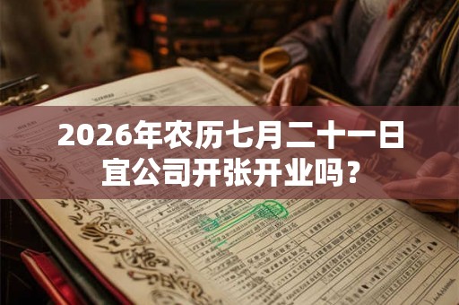 2026年农历七月二十一日宜公司开张开业吗？