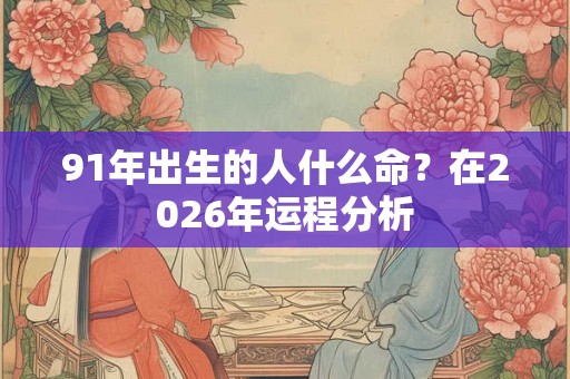 91年出生的人什么命?在2026年运程分析 91年出生的人什么命?在2026年运程分析