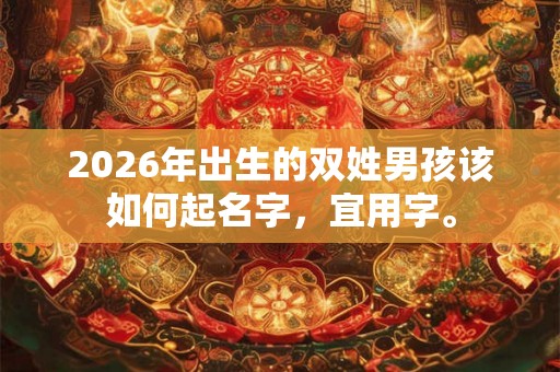 2026年出生的双姓男孩该如何起名字，宜用字。