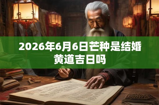 2026年6月6日芒种是结婚黄道吉日吗