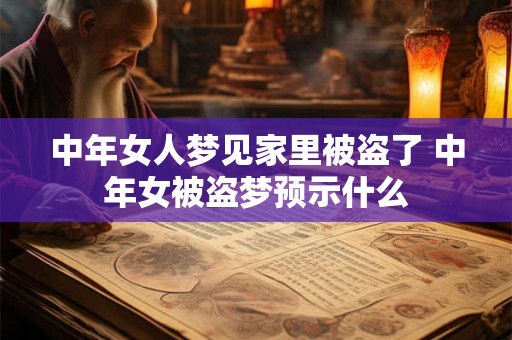 中年女人梦见家里被盗了 中年女被盗梦预示什么