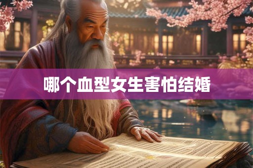 哪个血型女生害怕结婚
