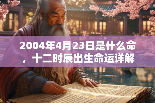 2004年4月23日是什么命，十二时辰出生命运详解