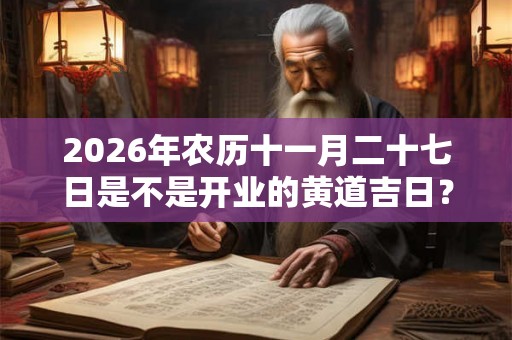 2026年农历十一月二十七日是不是开业的黄道吉日？